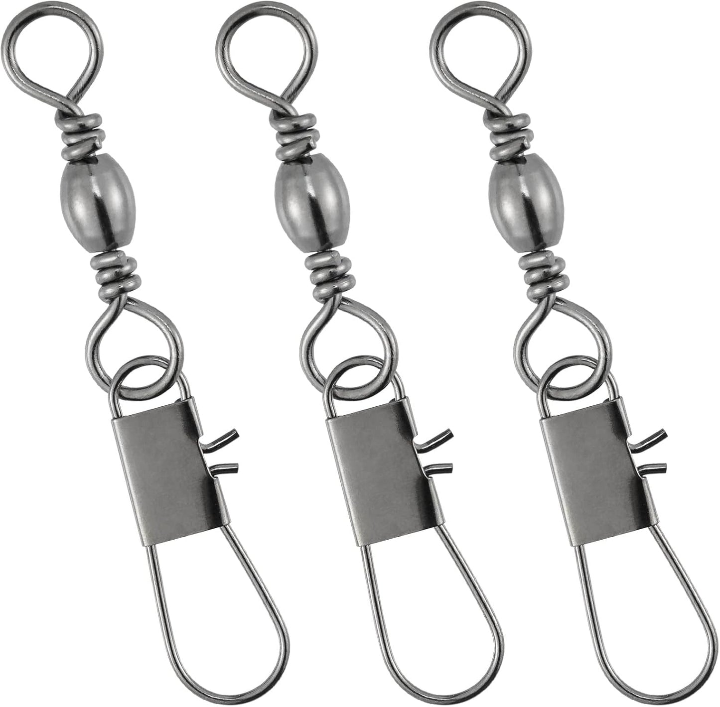 Dr.Fish 50 Pack Stainless Steel Snap Swivels