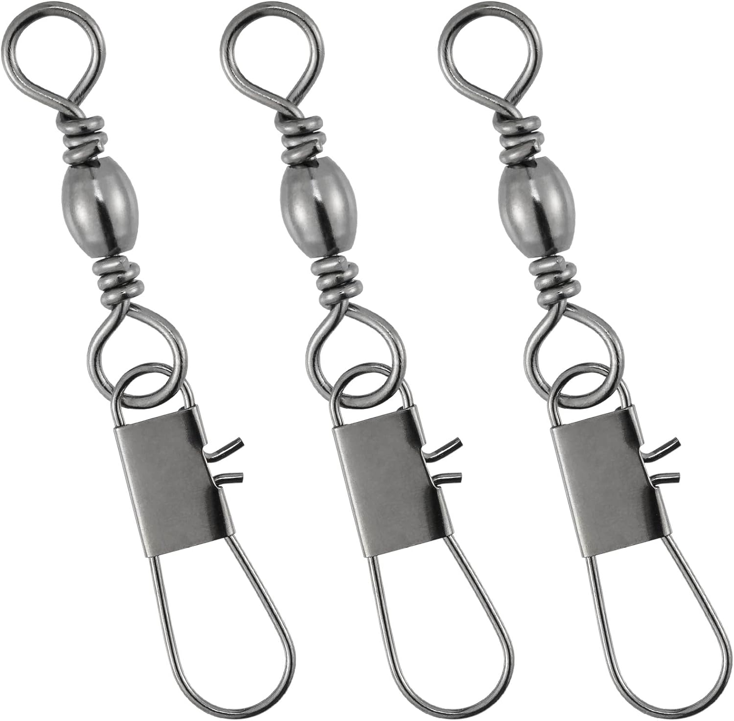 Dr.Fish 50 Pack Fishing Snap Swivels - Secure Your Catch!