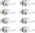 Square Passage Door Lever Satin Nickel - Heavy Duty Interior Handle