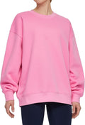 THE GYM PEOPLE Womens' Fleece Crewneck Oversized Pullover - Cozy