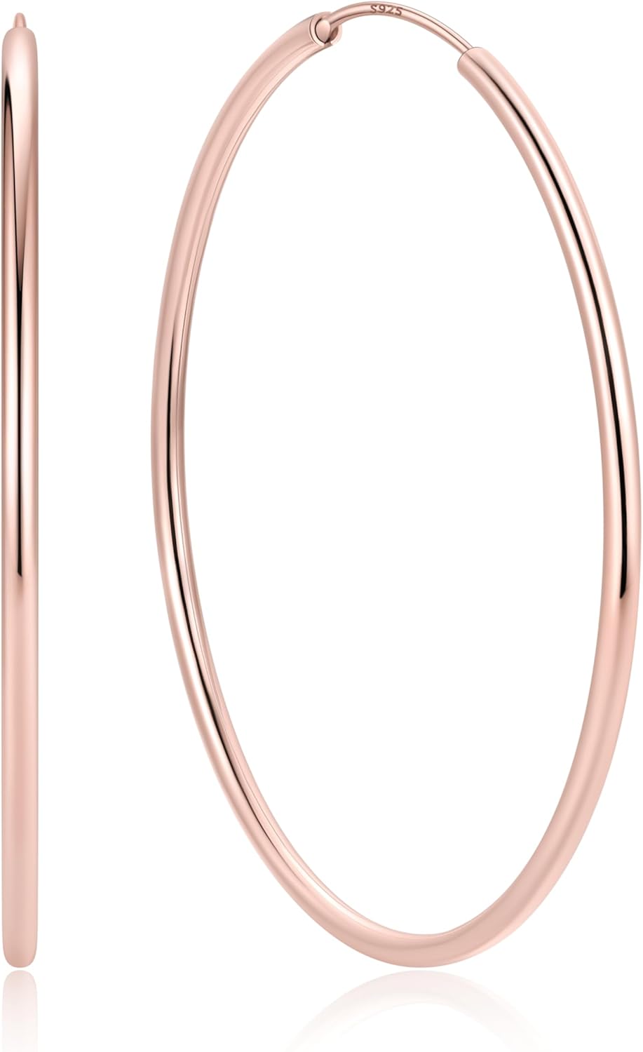 ChicSilver Hypoallergenic 925 Sterling Silver Hoop Earrings