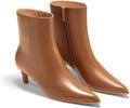Coutgo Ankle Boots for Women Kitten Heel Pointed Toe Booties