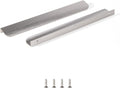 Edge Finger Tab Pull for Cabinets 11.81in - Modern Brushed Nickel