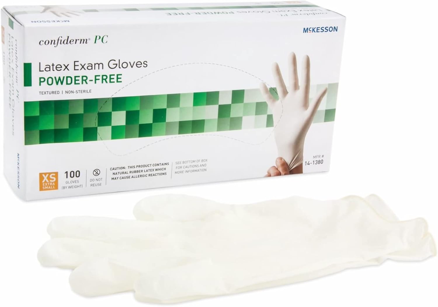 McKesson Confiderm Disposable Latex Exam Gloves for Healthcare