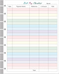Bill Pay Checklist Refills - Colorful Monthly Budget Forms for 9-Disc