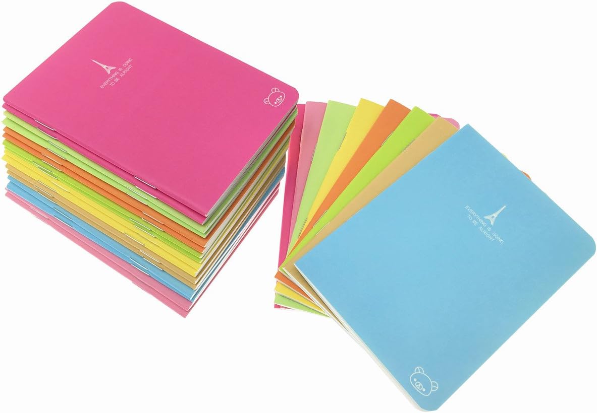 Colorful Mini Pocket Journal - 24 Sheets, College Ruled
