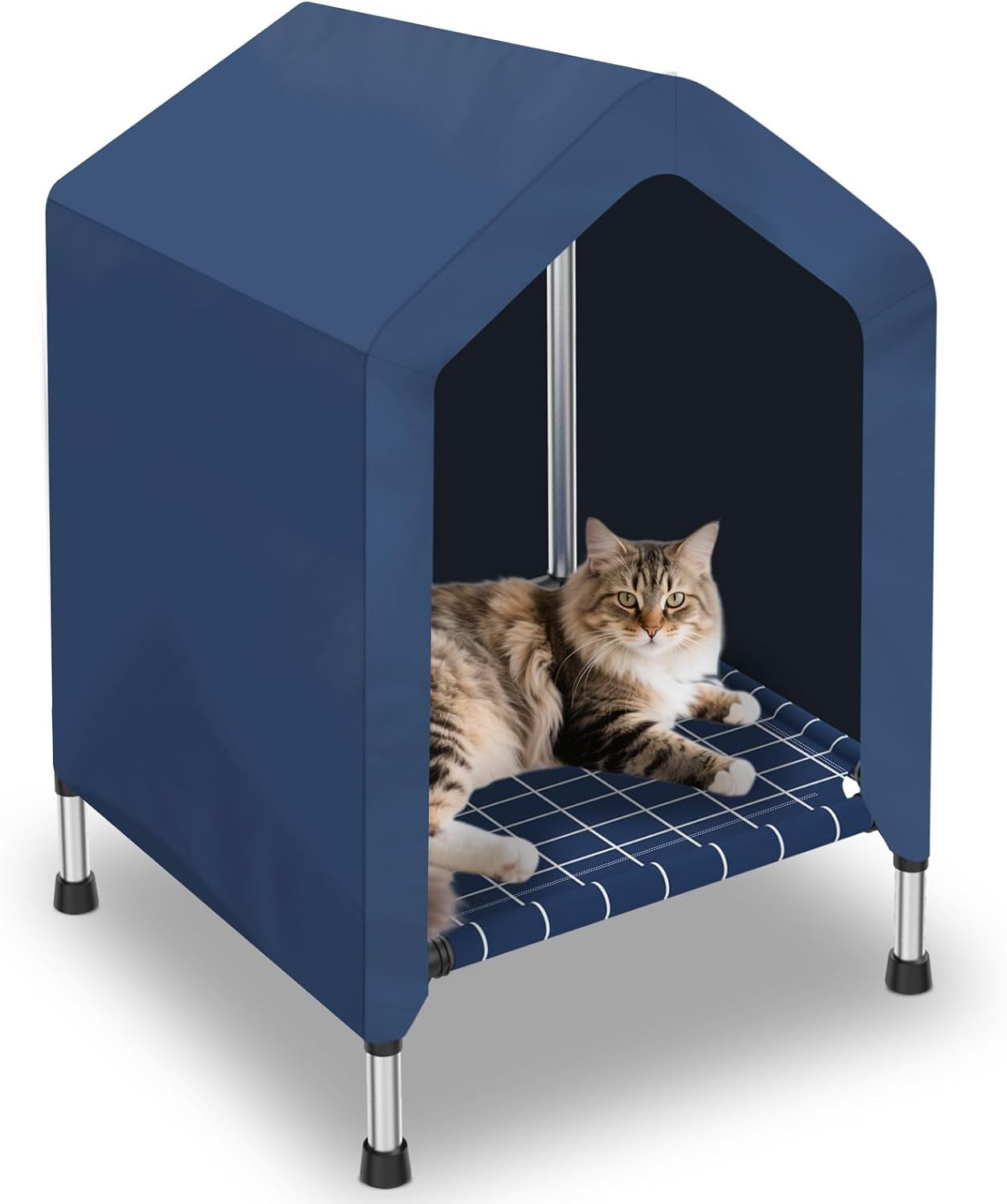 2 in 1 Elevated Dog House - Rainproof Tent for Pets Comfort