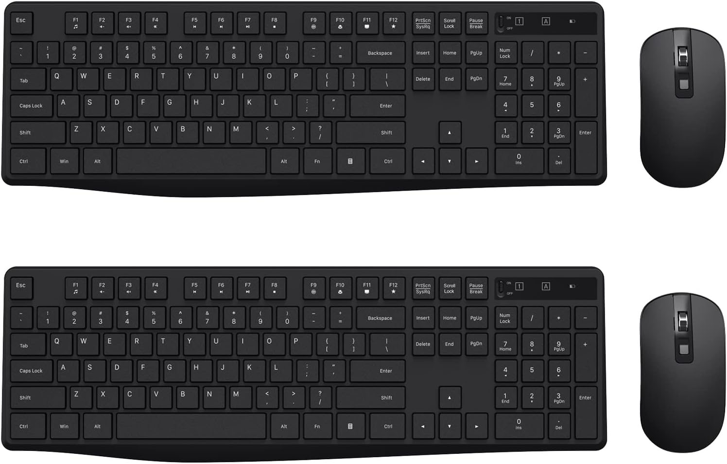Wireless Keyboard and Mouse Combo for Ergonomic Comfort