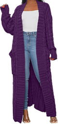 Womens Thin Stylish Cable Knit Dual Extra Long Maxi (Style PV3L)
