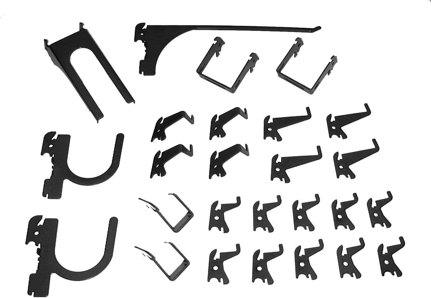 Wall Control KT-200-DLX B Slotted Storage Panel Hook Assortment