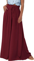 Wide Leg Palazzo Pants High Waisted Flowy Pants - Summer Casual Capris