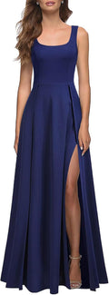 MUSHARE Women's Square Neck Sexy Split Cocktail Maxi (Style QB3Y)
