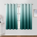 Teal Ombre Blackout Curtains for Stylish Room Darkening