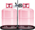 RV Dual Propane Tank Mounting Rack with Locking Device - Secure Mount