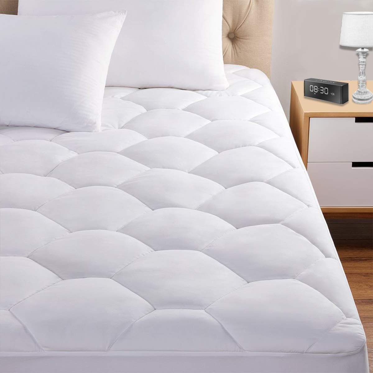 King Mattress Pad Protector for Deep Pocket Comfort and Support
