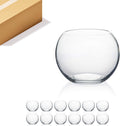 WGV Bowl Glass Vase Bulk 6 in Diameter, 12-Pack - Clear Bubble Planter