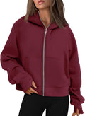 AUTOMET Womens Zip Up Hoodies Fleece Jacket - Cozy (Style 2P1X)