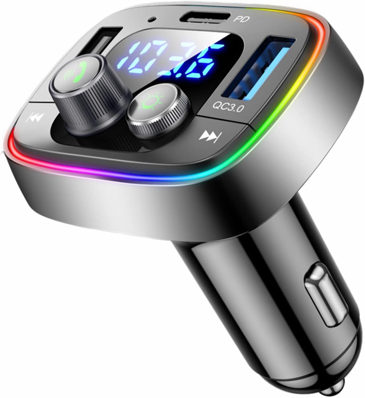 LIHAN USB C Bluetooth Car Adapter: Handsfree Calls, FM Transmitter