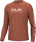 HUK Men's Pursuit Pattern Crew Sleeve Performance Shirt - UPF 50 Shoes