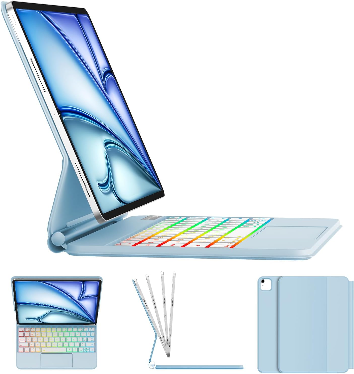 KVAGO Keyboard Case for iPad Air 11-inch with Multi-Touch Trackpad