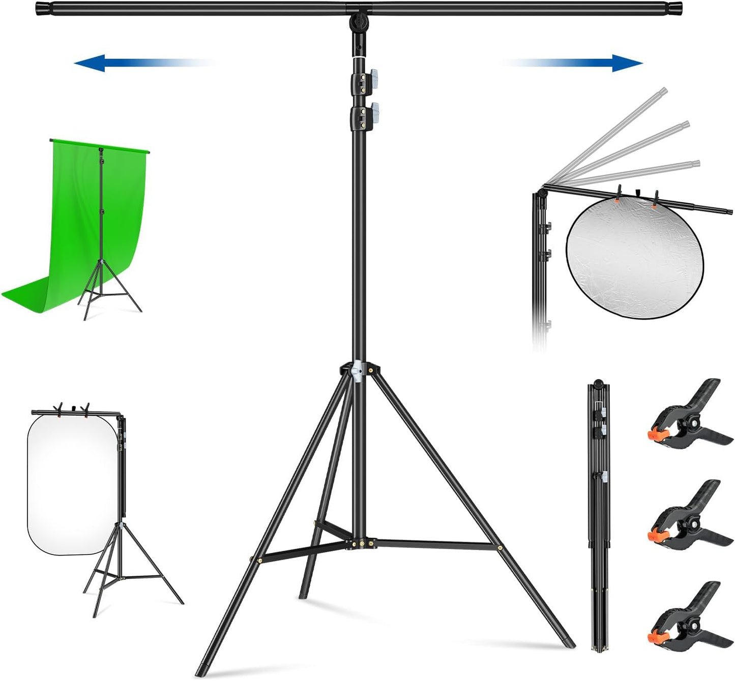 T-Shape Backdrop Stand for Photography and Video Support