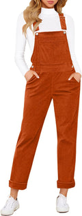 Corduroy Womens Overalls Jumpsuit - Adjustable Bib Overalls