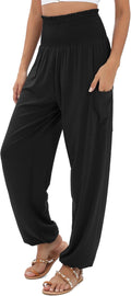 QIANXIZHAN Women's Harem Pants High Waist Yoga Boho Trousers