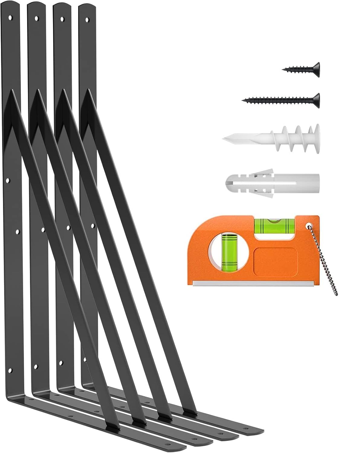 LuckIn 8-Pack Heavy Duty Shelf Bracket for 18 Inch Shelves