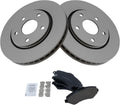 TRQ Front Ceramic Brake Pads & G-Coated Rotors Kit for Chrysler Dodge