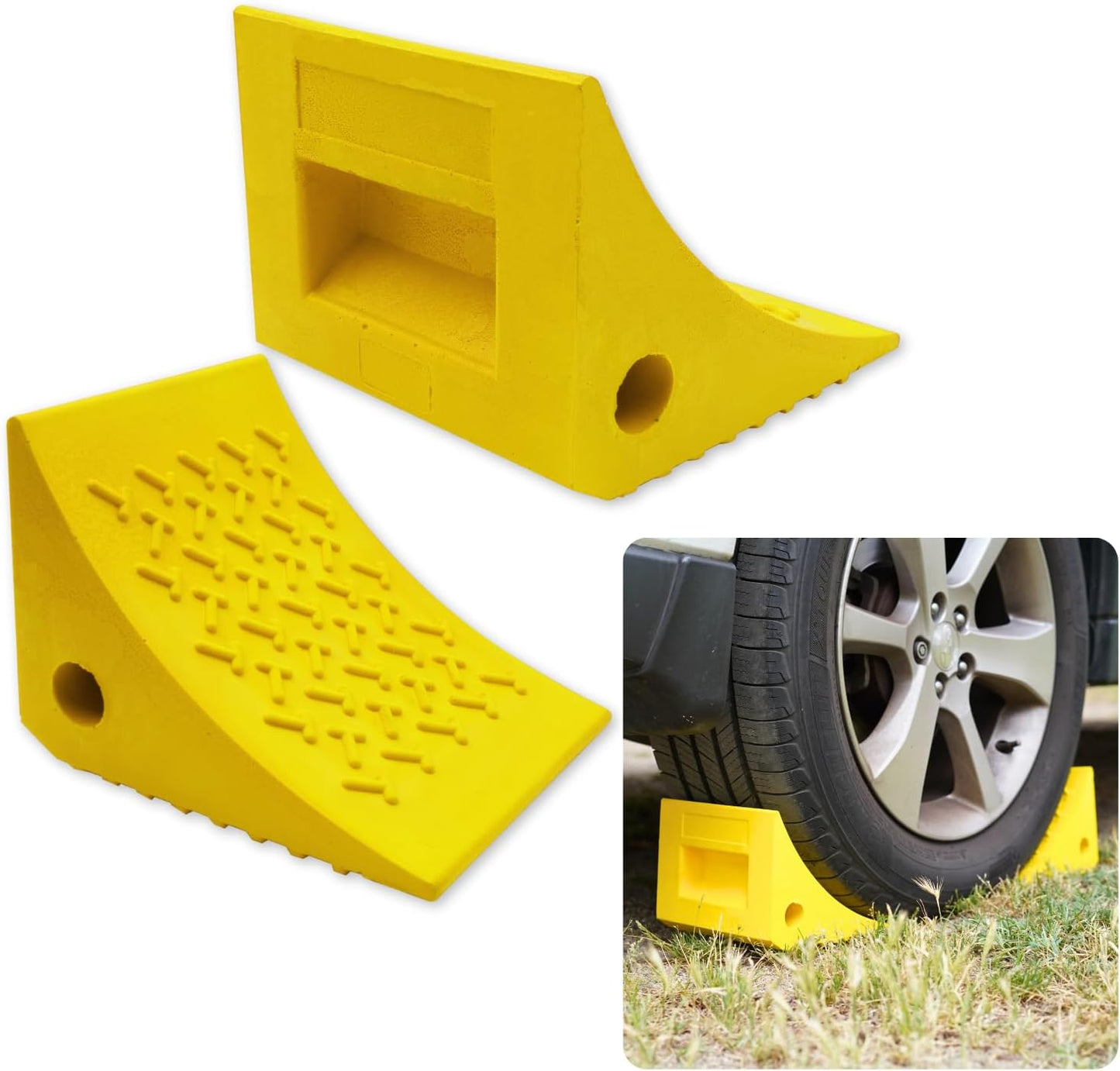 SECURITYMAN Heavy Duty Wheel Chocks for Trailers and RVs