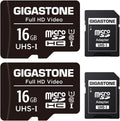 Capture FHD Video Seamlessly with Gigastone 16GB 2-Pack Micro SD Cards