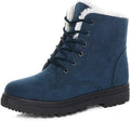 Alicegana Women Winter Boots Snow - Warm Lace Up Ankle Boots