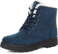 Women's Cotton Fur Snow Lace Up Ankle Boots - Warm Comfortable