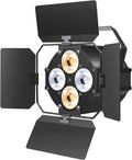 Stage Lights with Barn Doors LED Par Spotlight - Adjustable Warm