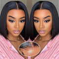 Bob Wig Human Hair 10 in Glueless Bob Wig - Pre Plucked Natural