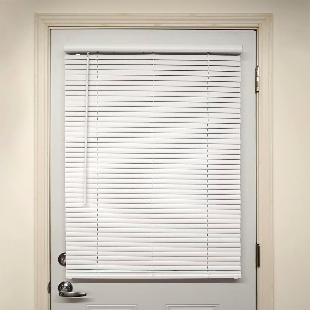 No Tools Cordless Magnetic Mini Blind for Metal Doors - White