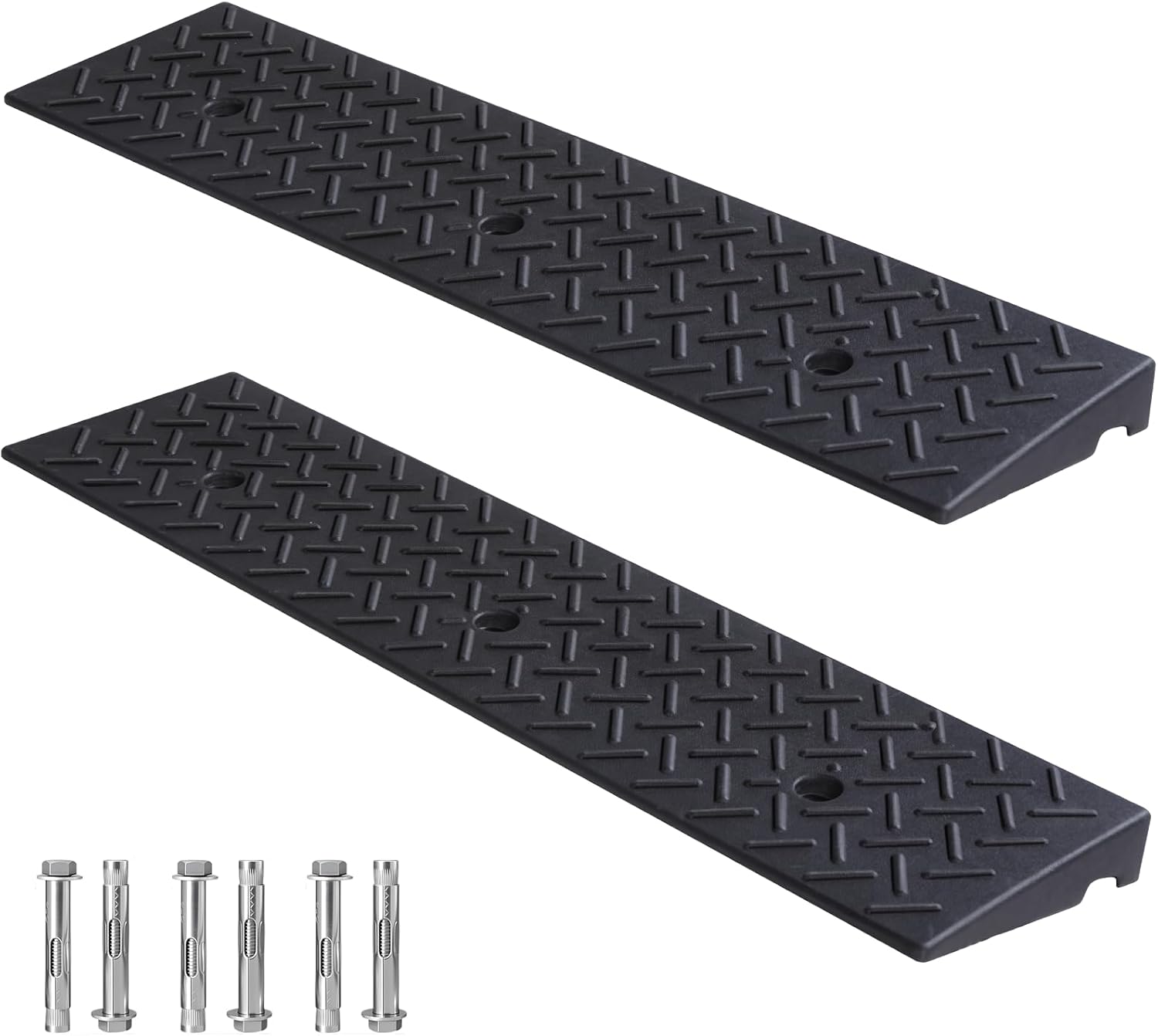 Heavy-Duty Rubber Curb Ramps for Driveway and Motorcycle Use