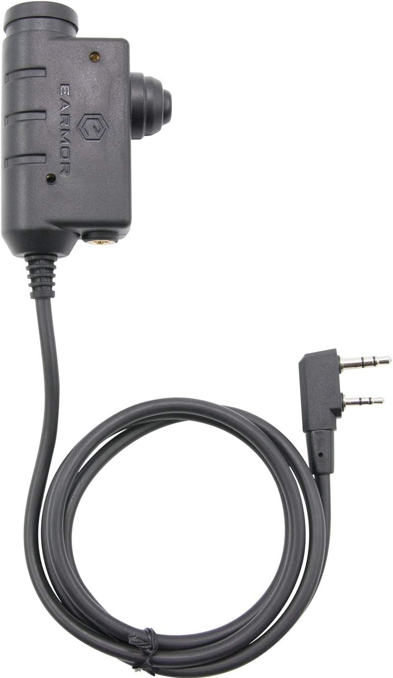 Tactical Kenwood Radio Adapter with PTT for EARMOR Headsets