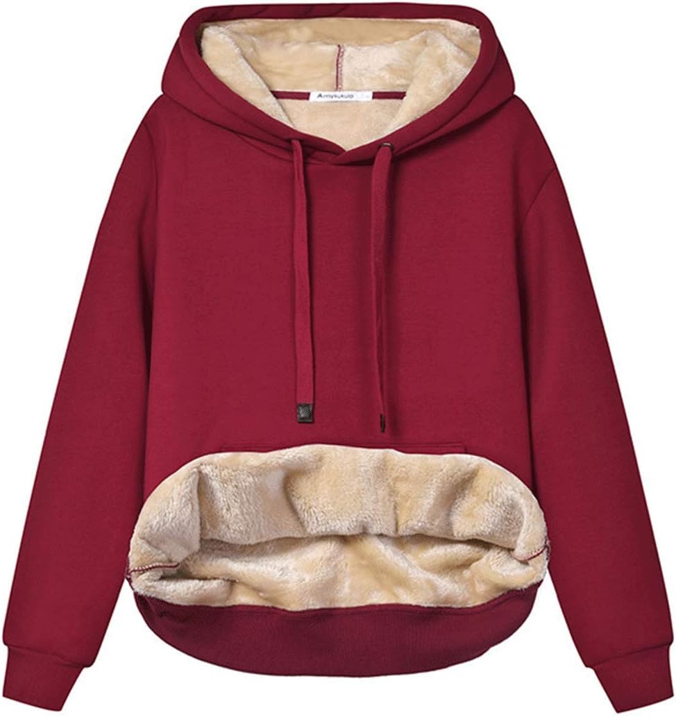 Haellun Womens Casual Winter Warm Fleece Pullover Hoodie