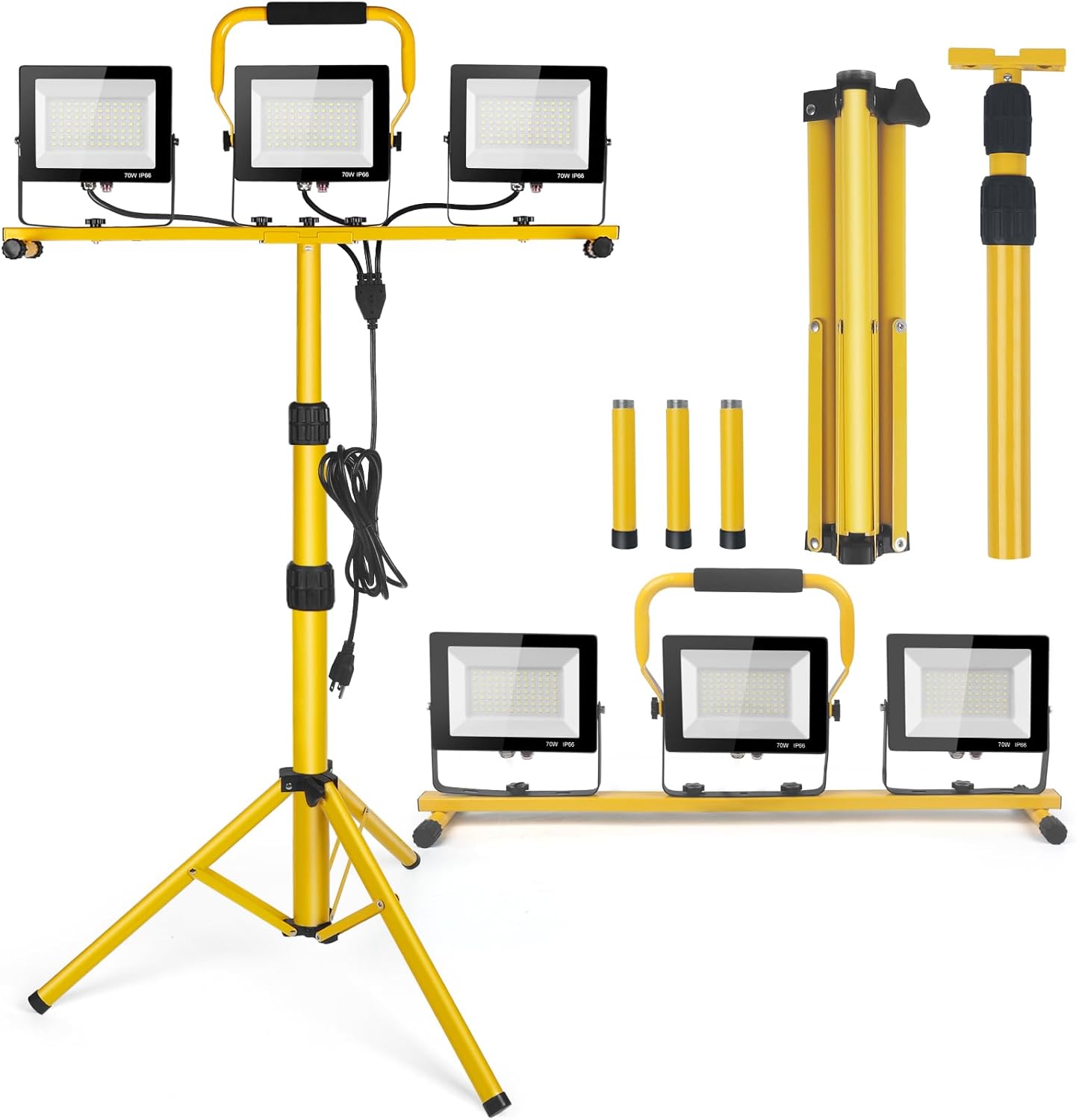 21000 Lumen LED Work Lights with Stand for Any Job Site