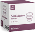 Deli Containers with Lids 16 oz Pint (240 Pack) - Bulk Food Storage