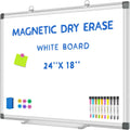 Grtard White Board Dry Erase 24 in x 18 in - Magnetic Board for Home