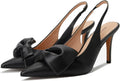 Women's Slingback Heels with Bow Pointed Toe Pumps - Elegant 3.3in are