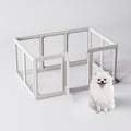 Jalove Acrylic Dog Playpen Indoor for Puppies and Small Pets