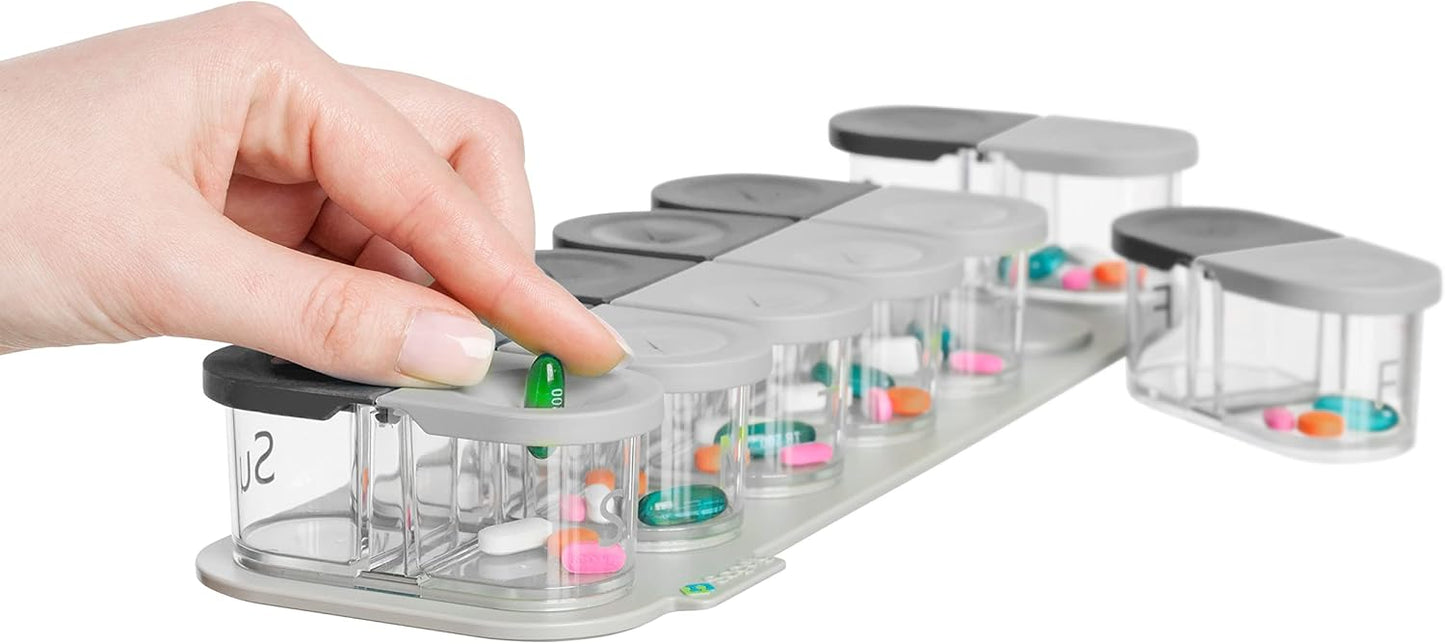Sagely Smart XL Weekly Pill Sorter for Easy Medication Management
