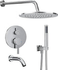 Gabrylly Shower System with 10-Inch Rain Shower Head and Tub Spout