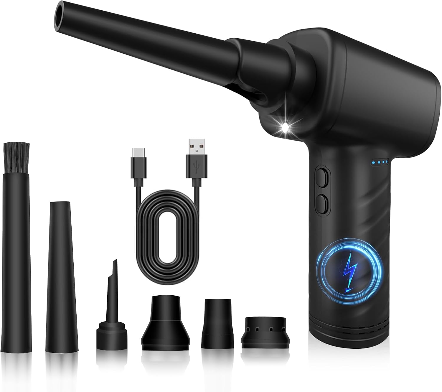 Powerful 50000RPM Electric Blower - A Canless Keyboard Cleaner