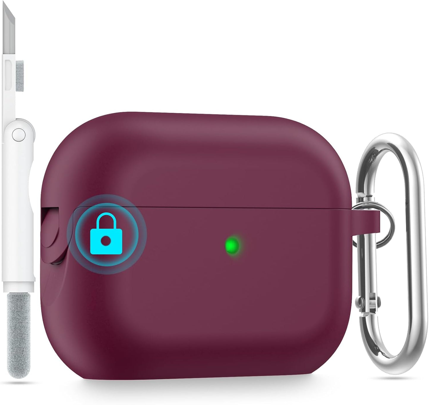 Shock-Absorbing BRG AirPods Pro Case with Cleaner Kit