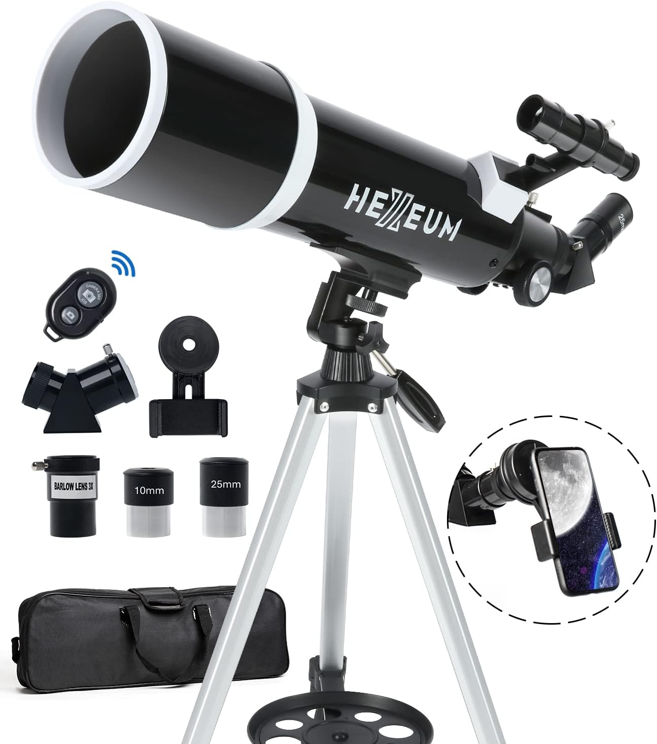 80mm Aperture Telescope for Adults & Beginner Astronomers