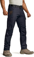 CQR Men's Ripstop Work Pants - Water Resistant Tactical Cargo Tesla